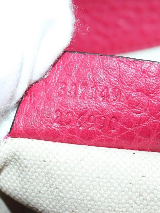 GUCCI Bamboo Backpack Leather Pink Silver 387149 Auth 171479V main image 10